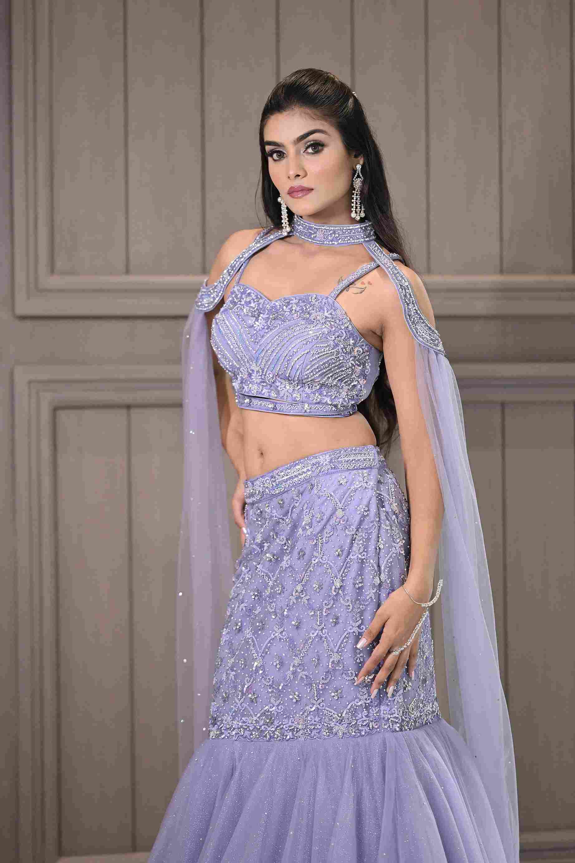 Elegant bun hairstyle with HD makeup